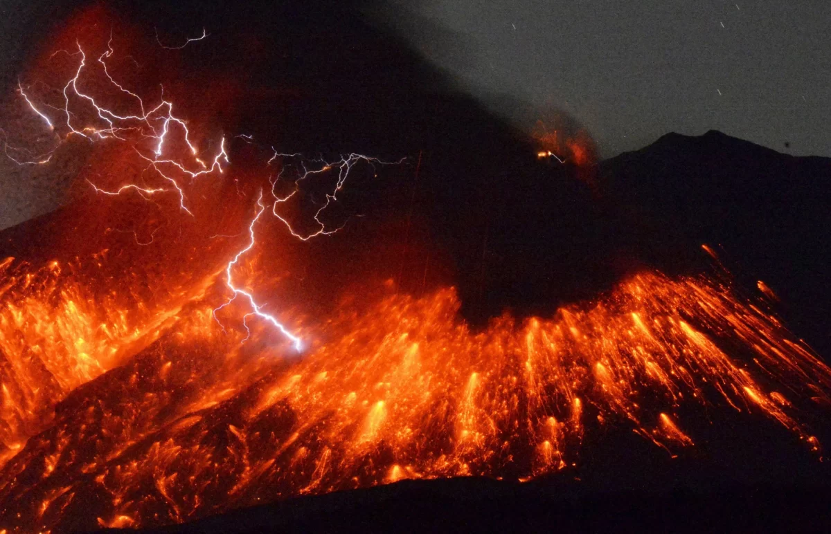 Sakurajima volcano eruption